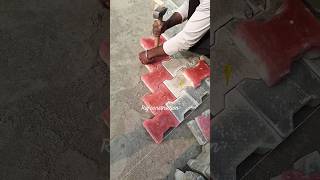 How to make interlock design by tiles [upl. by Ehcsrop]