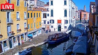 🔴 Venice Italy Live Webcam  Dorsoduro in Live Streaming from Hotel American Dinesen  Full HD [upl. by Enitselec]