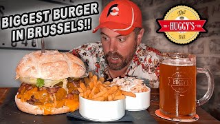 Hundreds Have Failed Huggys Massive Bacon Double Cheeseburger Challenge in Belgium [upl. by Llednav]