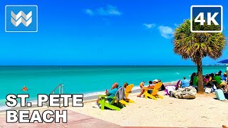 4K St Pete Beach Florida 1 BEST BEACH in the US in 2021  Walking Tour amp Vacation Travel Guide [upl. by Aeriela538]