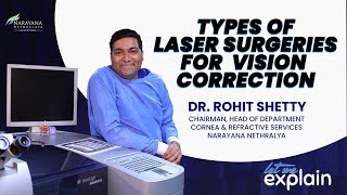 Types of Laser surgeries for vision correction  letmeexplain by Dr Rohit Shetty [upl. by Xam694]