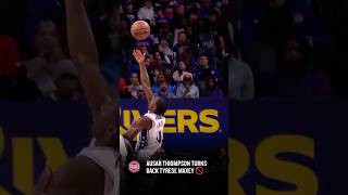 AUSAR THIOMPSON TURNS BACK TYRESE MAXEY 🚫 nba nbahighlights block detroitpistons [upl. by Attwood966]