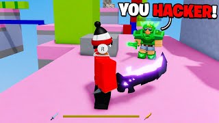 I tried out for the TIKTOK Clan while using a RAGEBLADE in Roblox Bedwars [upl. by Ingunna]