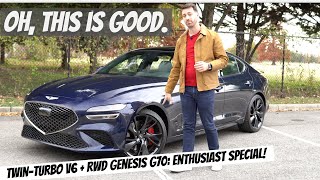 The 2022 Genesis G70 33T is a Remarkably Good RWD Sport Sedan [upl. by Sewole]