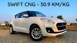 2022 Maruti Suzuki Swift CNG Real Life Review  More Mileage Better Power [upl. by Eesdnil]