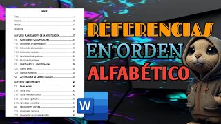 CÓMO ORDENAR TUS REFERENCIAS BIBLIOGRÁFICAS EN WORD [upl. by Jarvis]