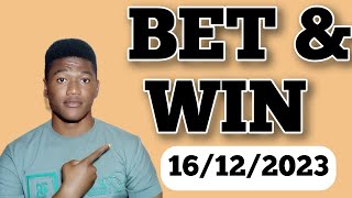 FOOTBALL PREDICTIONS TODAY 16122023 SOCCER PREDICTIONS TODAY  BETTING TIPS footballpredictions [upl. by Sirama]