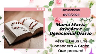 Devocional Diário 01 de Outubro  Reze E Deus Lhe Consederá A Graça Que procura [upl. by Arriek149]