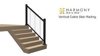 Vertical Cable Stair Installation  Harmony Railing [upl. by Joete]