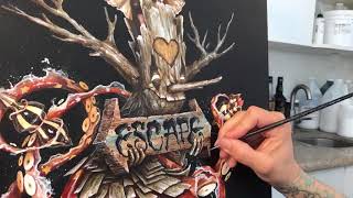 quotSweetheart Treequot  Acrylic painting  Timelapse painting  Demonstration  Art Inspiration [upl. by Ahseyi466]