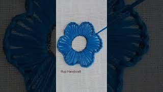 Buttonhole Stitch Flower Hand Embroidery TutorialEasy Buttonhole Stitch shorts [upl. by Ronal]