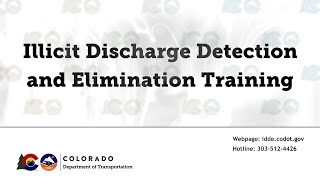 Illicit Discharge Detection and Elimination Training [upl. by Sina]