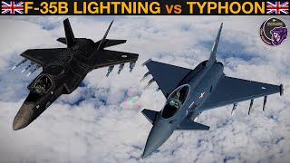 F35B Lightning II vs Eurofighter Typhoon BVR Battle amp Dogfight  DCS [upl. by Meredi]