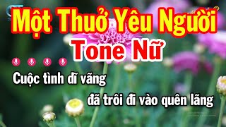 Karaoke Một Thuở Yêu Người Tone Nữ  Dm  Nhạc Sống Phối Mới  Karaoke Tuấn Cò [upl. by Hanej]