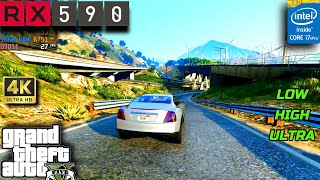 GTA 5  i7 4790  RX 590 8GB  Test All Settings [upl. by Yniatirb135]