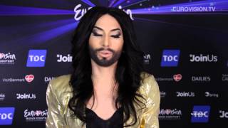 Conchita Wursts message to her fans Austria [upl. by Lukash]