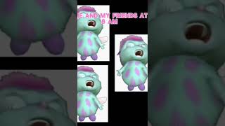 what me and my friends are singing at 8 am funny aot shortsvideo bibble [upl. by Zevahc]