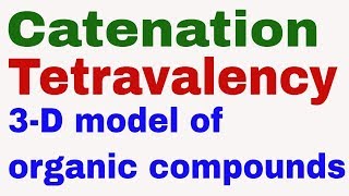 Catenation Tetravalency 3D model of organic compounds Basic concept class 11th [upl. by Darb737]