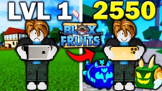 Noob To Max On MOBILE In Blox Fruits FULL MOVIE [upl. by Bristow461]