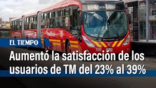 Aumentó la satisfacción de los usuarios del sistema TransMilenio del 23 al 39  El Tiempo [upl. by Eseilana]