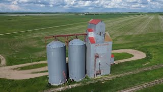 Kronau Saskatchewan Grain Elevator Drone Video Music by Cedar Sky [upl. by Ellehcyar]