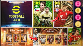 Official All New Epic Boosters Before eFootball v400 Update  🤩🔥 Messi amp Blitz Curler Pack [upl. by Lehpar405]