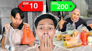 BORONG SEMUA MAKANAN BAZAR RAMADHAN MURAH VS MAHAL [upl. by Domash822]