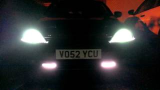 8000k HIDs Vauxhall Corsa C Dipped Beam Headlights [upl. by Anwahsal]