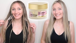 PANTENE PROV BODY amp STRENGTH HAIR MASK REVIEW  NO SILICONES AND AFFORDABLE [upl. by Trevorr]