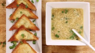 Egg Drop Soup amp Cream Cheese Wontons [upl. by Cassey]