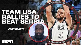 Perk reacts to Team USA’s comeback win Steph Curry set the tone  SportsCenter [upl. by Rick]