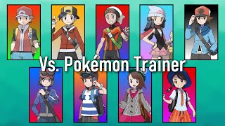 Pokémon Music  All Standard Trainer Battle Themes from the Core Series All Versions [upl. by Neros]