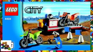 LEGO instructions  City  Traffic  4433  Dirt Bike Transporter Book 2 [upl. by Colville11]