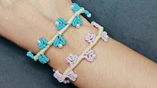 Pulseira Macrame passo a passo Easy Tutorial Macrame✨ [upl. by Gil985]