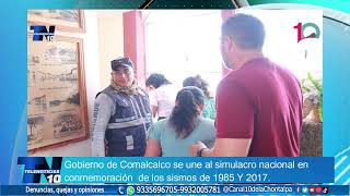 Comalcalco se unió al simulacro nacional para conmemorar los devastadores sismos de 1985 y 2017 [upl. by Graniela120]