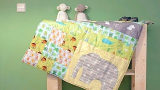 Babydecke selber nähen Patchworkdecke – DIY Eule [upl. by Wooster]