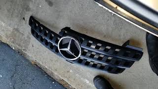 How to Upgrade Mercedes Benz Front Hood Grille [upl. by Reseda]