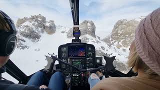 Robinson Helicopter R66 Turbine  Dynamic Mountain Landing [upl. by Arze332]