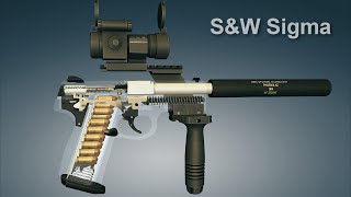 Smith amp Wesson Sigma pistol How it works  3dGun [upl. by Esimorp390]