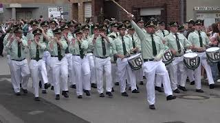 Schützenfest 2024 in GrevenbroichGustorf Das Grenadierorps zur Königsparade [upl. by Akinohs]