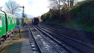 Severn Valley Railway 75069 locomotive at Bridgnorth Station Friday 2932024 [upl. by Adnawt]