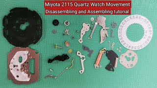 How to disassembling and assembling Japan Miyota 2115 quartz movement TrendWatchLab [upl. by Orlina893]