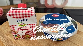 chantilly mascarpone facile  goût myrtilles la 1ère sur YOUTUBEجديد حشو الكيك [upl. by Teirtza901]