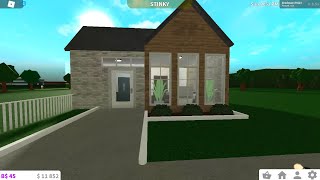 Bloxburg 7k aesthetic starter house speed build no gamepass [upl. by Ardiekal]