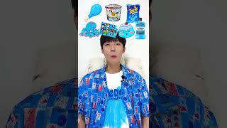 Random Blue food MUKBANG🥶 shorts [upl. by Silsbye]