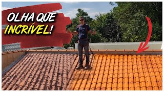 Como Pintar e impermeabilizar telhado  Restauração de telhado colonial roof painting [upl. by Llenoj710]