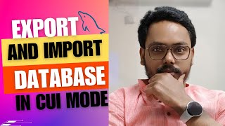 Export amp Import Mysql DataBase In CUI Mode BY Ashok Mishra Sir [upl. by Dominus956]