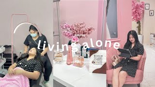 Pamper Routine 🧖‍♀️💗 getting pampered in Abu Dhabi mini vlog amp living alone [upl. by Renard]