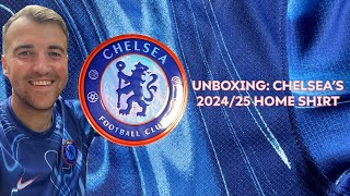 UNBOXING Chelseas 202425 Home Shirt ⚽🔵⚪  REVIEWS  FOOTBALL [upl. by Norvall]