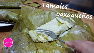 Exquisitos tamales oaxaqueños verdes con pollo paso a paso [upl. by Wehttam]